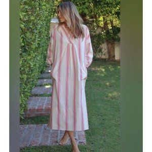 Lake Striped Caftan Size Small In Fig